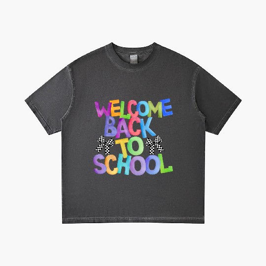 Welcome Back to School Coquette Bow Design Gradient T Shirts