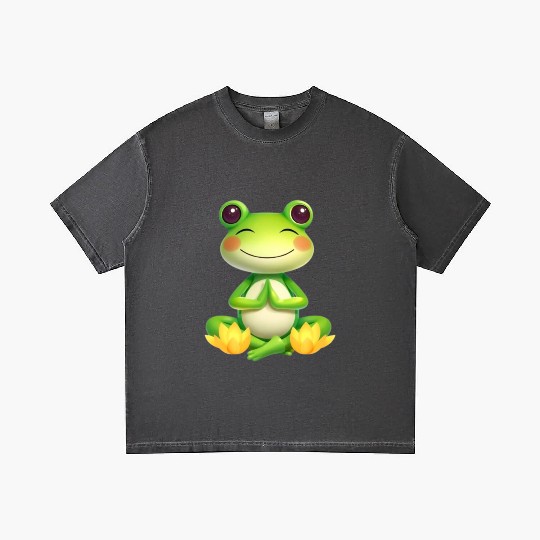 Zen Frog – Peaceful Meditation Frog Design Gradient T Shirts