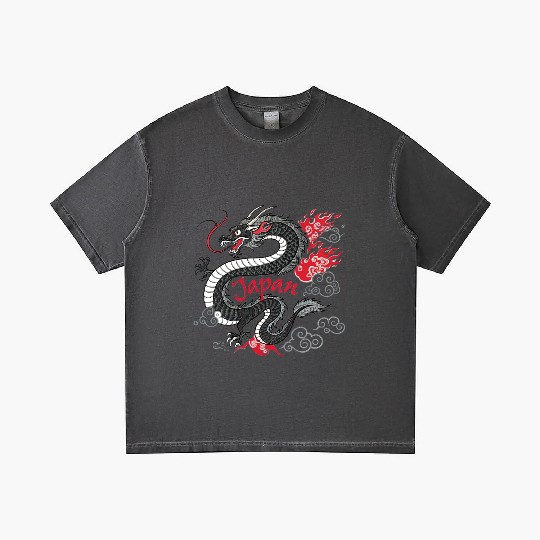 Majestic Japanese Dragon Tattoo Style Art design Gradient T Shirts