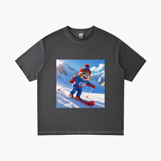 Hamster climbing the mountains cute Gradient T Shirts