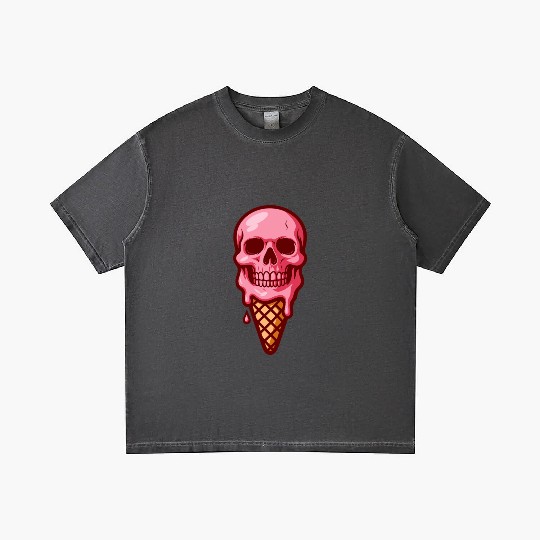 ice-cream skull Gradient T Shirts