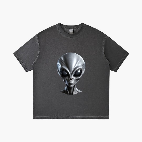 Real Grey Alien with a big head Gradient T Shirts