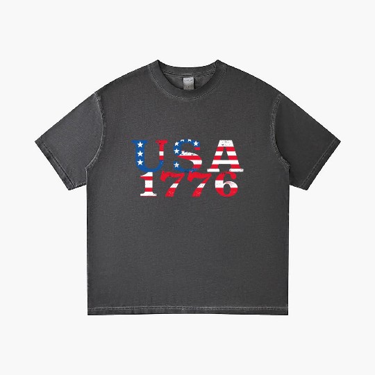 USA Established 1776 Stars Red White Blue Gradient T Shirts