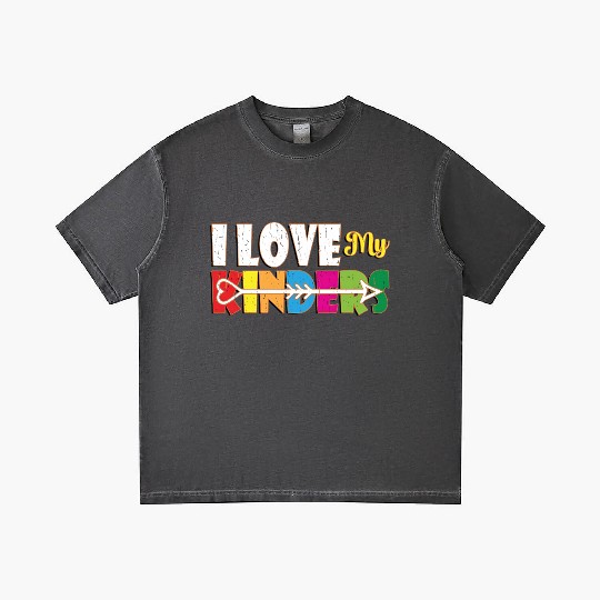 I Love My Kinders Colorful Teacher Appreciation Te Gradient T Shirts