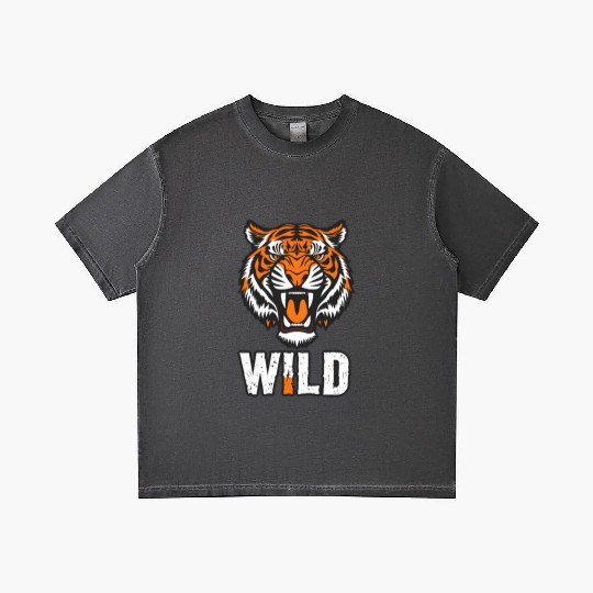a tiger mid-roar face split in half Gradient T Shirts