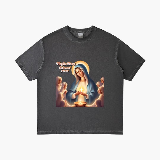 Virgin Mary, light and peace Gradient T Shirts