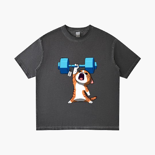 Workout Strength! Tiny Warrior Cat Huge Muscles. Gradient T Shirts