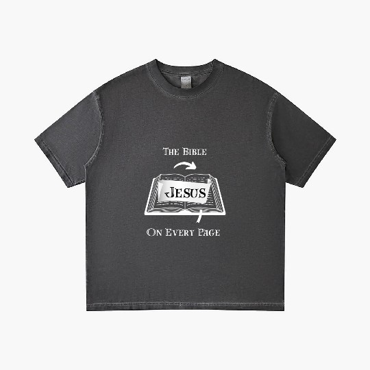 The Bible Jesus on Every Page Gradient T Shirts