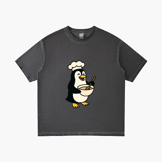 Adorable Cooking Penguin Chef Gradient T Shirts