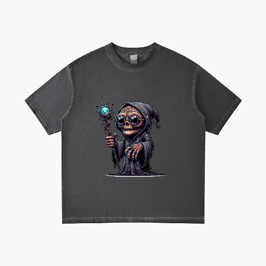 Cosmic Skull Wizard – Creepy Arcane Sorcerer Gradient T Shirts