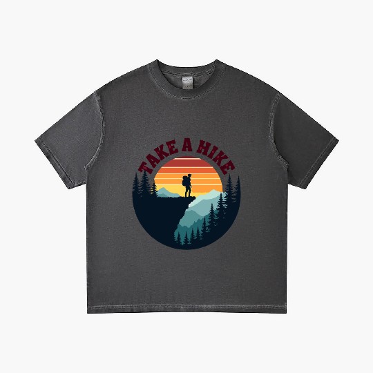 Take A Hike - Vintage Sunset Mountain Silhouette Gradient T Shirts