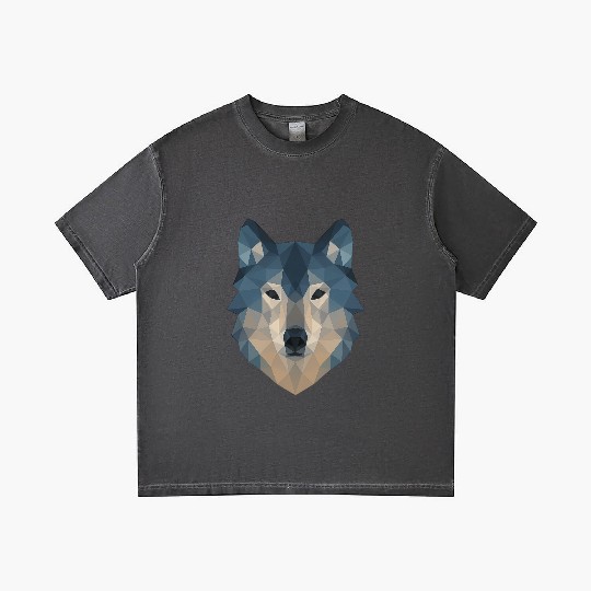 Geometric Wolf Face – Bold Abstract Wild Animal Ar Gradient T Shirts