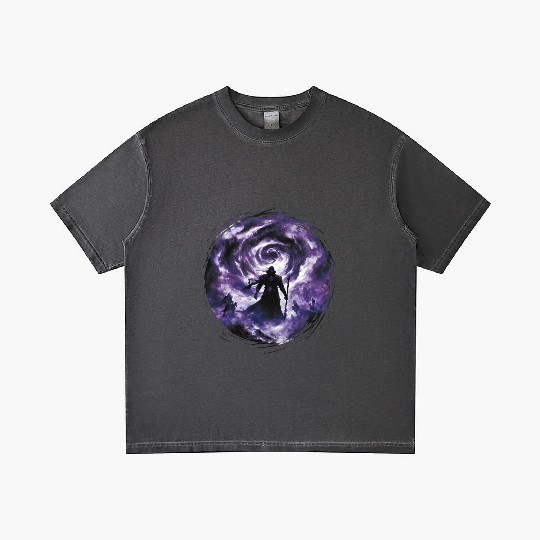 Dark Sorcerer with Purple Mist and Arcane Power Gradient T Shirts