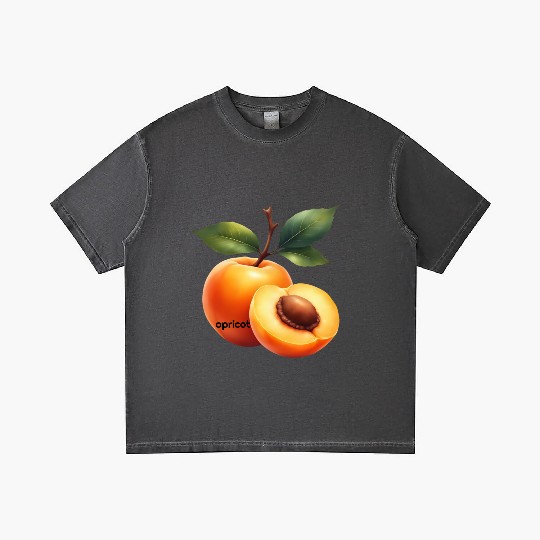 Apricot branch with green leaves Gradient T Shirts
