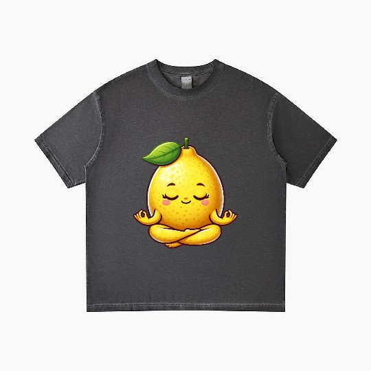 Cute lemon yoga meditation relaxation cartoon Gradient T Shirts