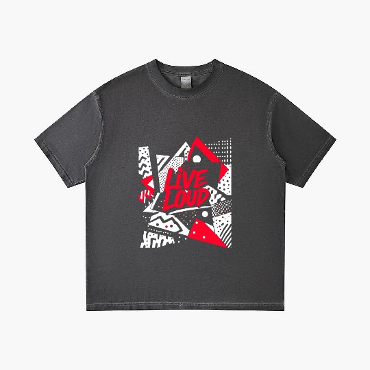 Live Loud Bold Typography Gradient T Shirts