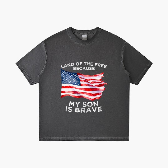 Land of the free because my son is brave USA Gradient T Shirts