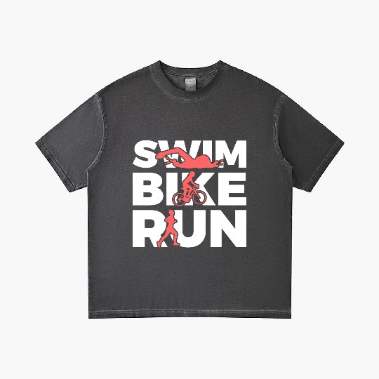 Swim Bike Run Repeat Gradient T Shirts