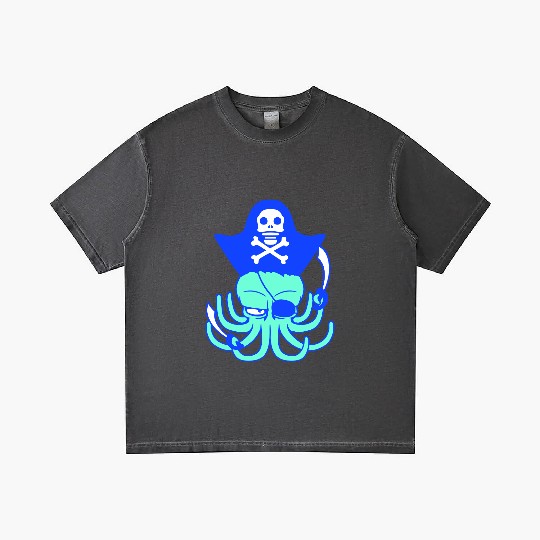 Octopus pirate crew captain sailor buccaneer sail Gradient T Shirts