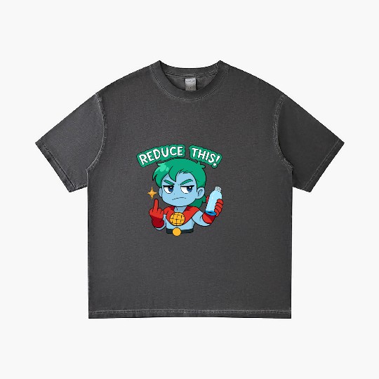 Chibi Style Captain Planet Reduce This!Design Gradient T Shirts