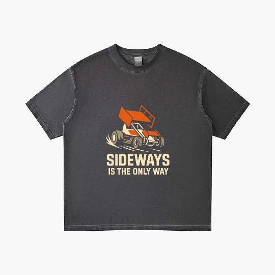 Sprint Car Racing Dirt Track Speed Oval Race Gradient T Shirts