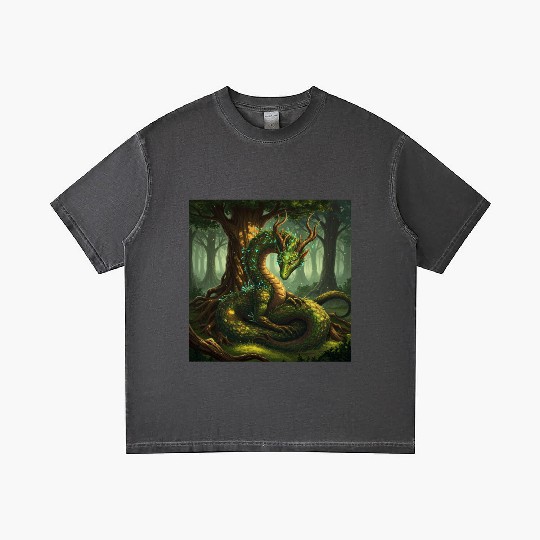 Enchanted Forest Serpent Design Gradient T Shirts