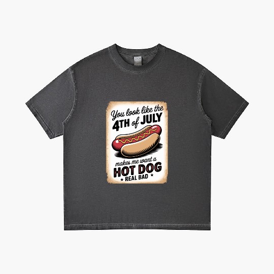 You Look Like 4th of July" Funny Hot Dog Sign Gradient T Shirts