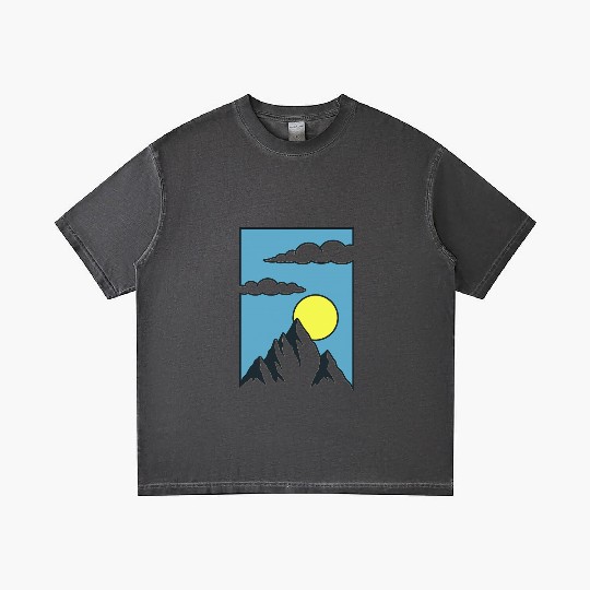 Sunrise Mountain Peak Gradient T Shirts