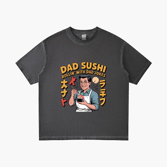 Réel Cool Papa Sushi Fishing Funny Father Day Gradient T Shirts
