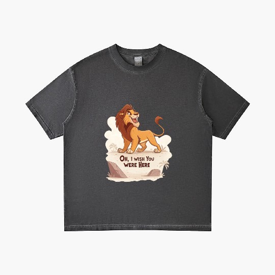 Lonely Lion Longing Gradient T Shirts