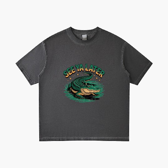 See Ya Later Alligator Retro Gator Joke Gradient T Shirts