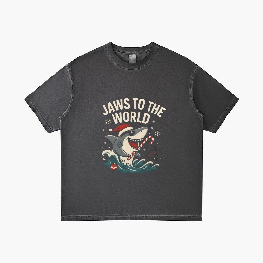 Jaws to the World – Christmas Shark Attack Gradient T Shirts