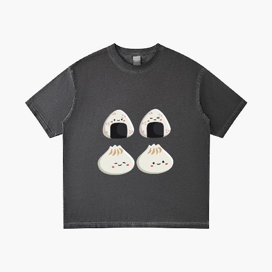 Onigiri and dumpling face character Gradient T Shirts