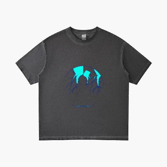 Royal Blue Lightning shadow Gradient T Shirts