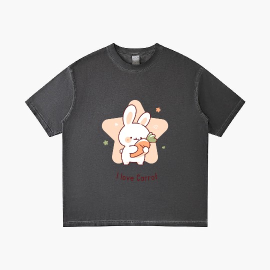I Love Carrot – Cute Bunny with Carrot Gradient T Shirts