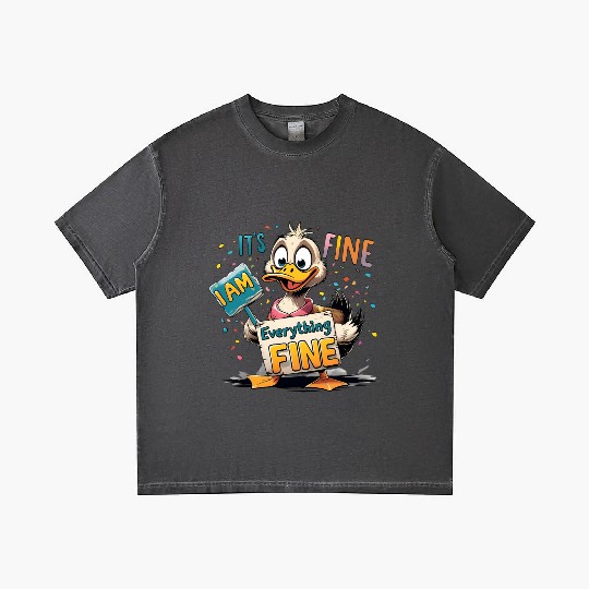 It's Fine I'm Fine Everything Is Fine Cute Duck Gradient T Shirts