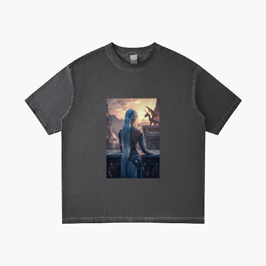 Dragon Queen at Sunset Gradient T Shirts