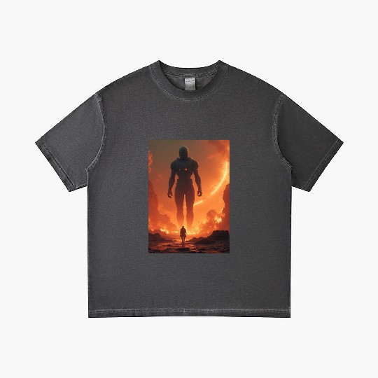 Giant Alien Overwatch Scene Gradient T Shirts