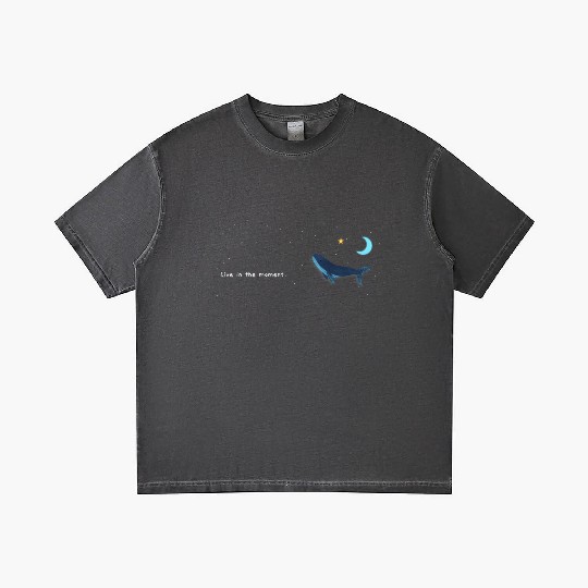 Whale  - Night Sky - live in the moment Gradient T Shirts