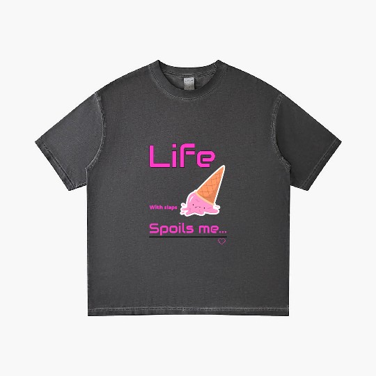 Whimsical Ice Cream Life Sentiment Gradient T Shirts