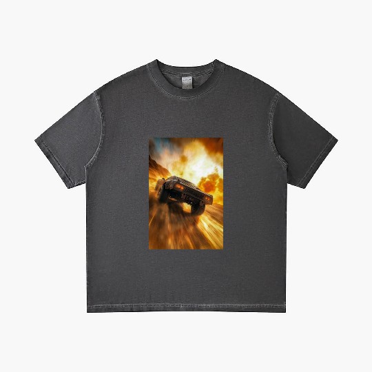Muscle Car in Firestorm Drift Gradient T Shirts