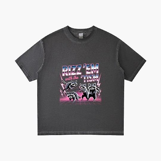 Funny Raccoon Gradient T Shirts Rizz Em With The Tism