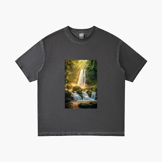 Sunrise Over Hidden Waterfall Gradient T Shirts