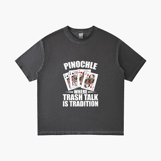 Pinochle Card Game Trash Talk Penuchle Gamer Gradient T Shirts