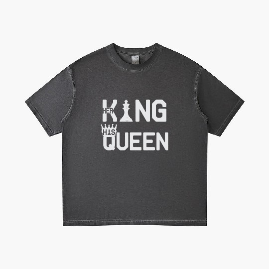 Her King His Queen Chess Motivation Lover Humor Gradient T Shirts