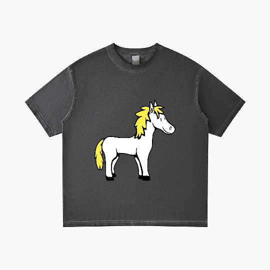 Horse Sweet Pony Foal Horse Girl Cute Comic Fun Gradient T Shirts