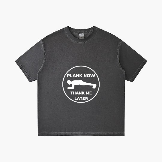 Humorous Plank Exercise Illustration Gradient T Shirts