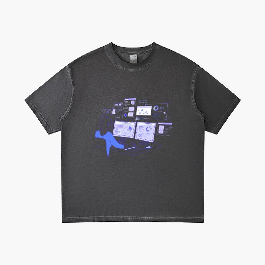 Futuristic Data Analyst Abstract Gradient T Shirts