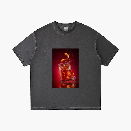 Splashing Negroni Cocktail Gradient T Shirts