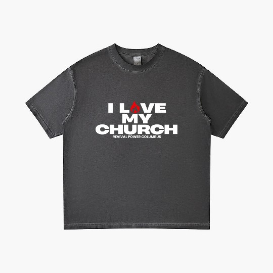 I Love my Church - Red Gradient T Shirts